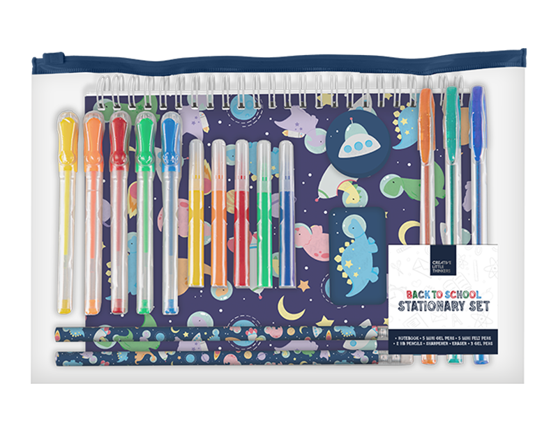 Assorted Boys Stationery Set (18 Piece) - Essential Office Supplies for School