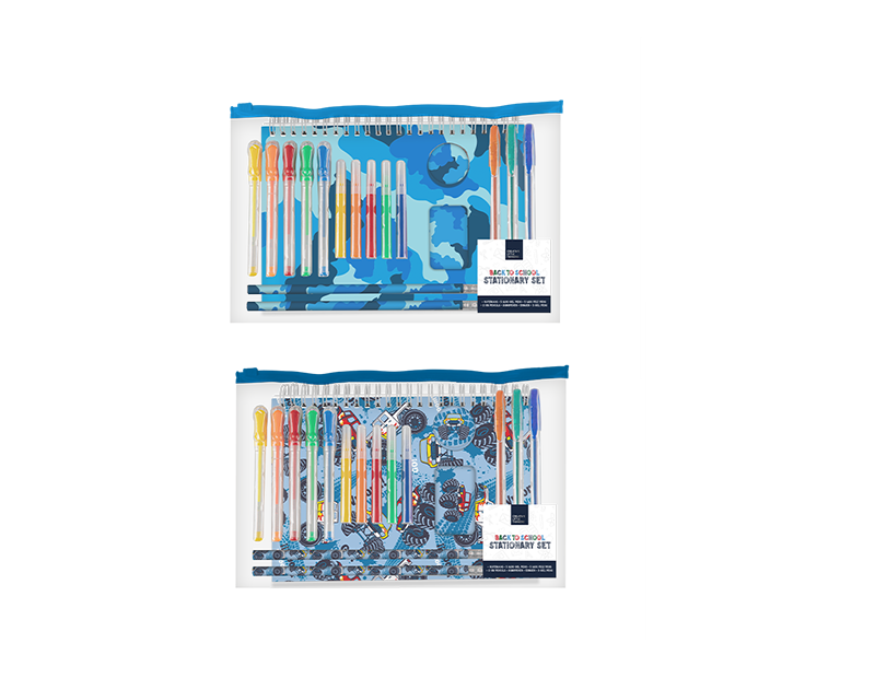 Boys 18-Piece Educational Stationery Set - Essential School Supplies for Kids and Students