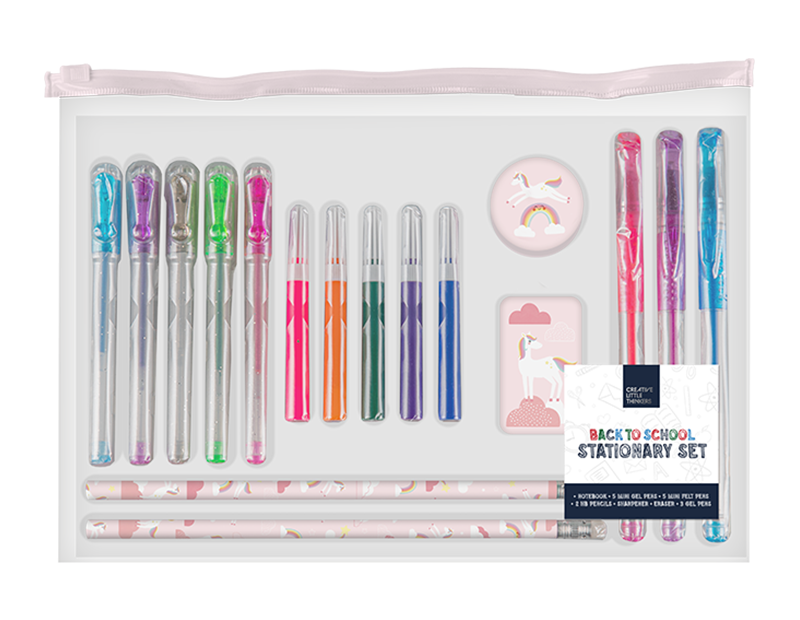 Assorted Girls Stationery Set - 18 Piece Office Essentials Gift Box