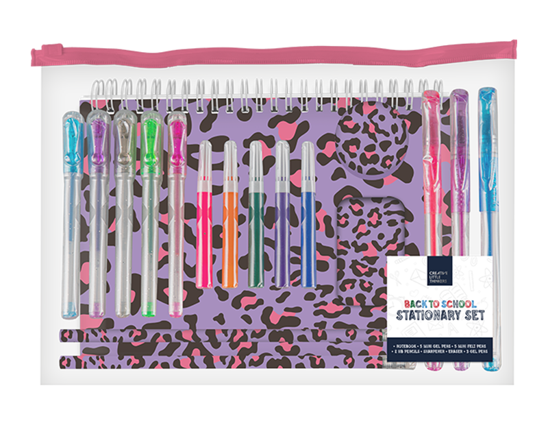 Girls 18-Piece Stationery Set - Essential School Supplies for Kids and Students