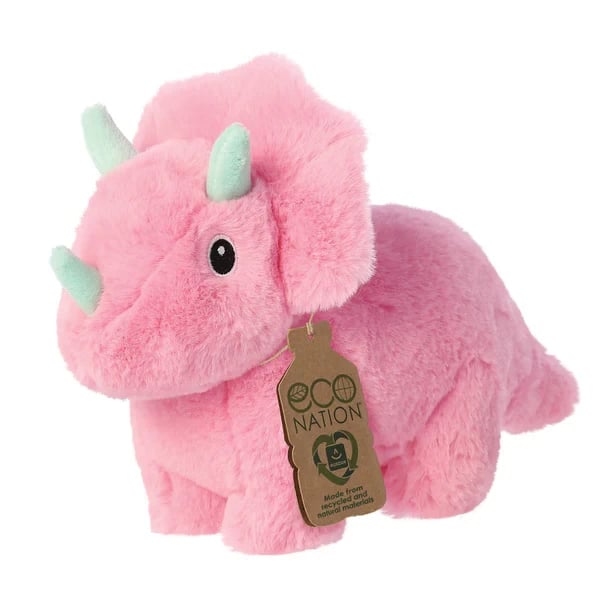 Eco Nation Trix Triceratops 8 Eco-Friendly Durable Plush Toy for Kids