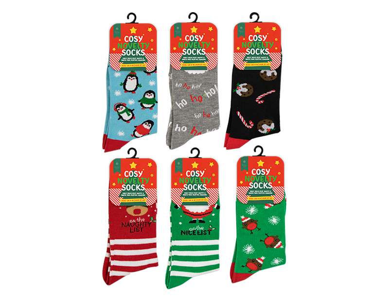 Ladies Novelty Christmas Socks - Festive Holiday Fashion