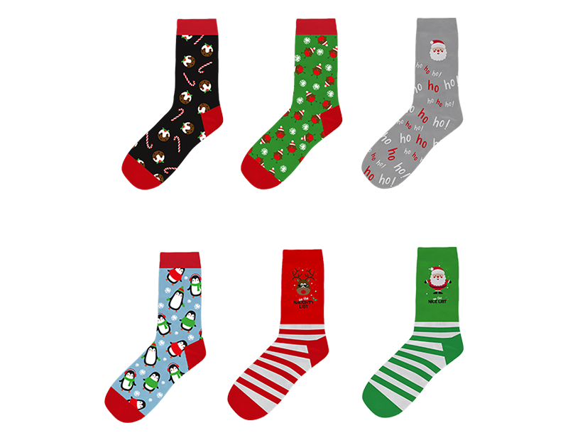 Ladies Novelty Christmas Socks - Festive Holiday Fashion