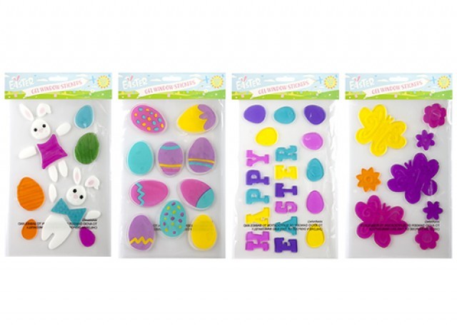 Assorted Easter Gel Window Stickers - Spring Decorations and Home Accents