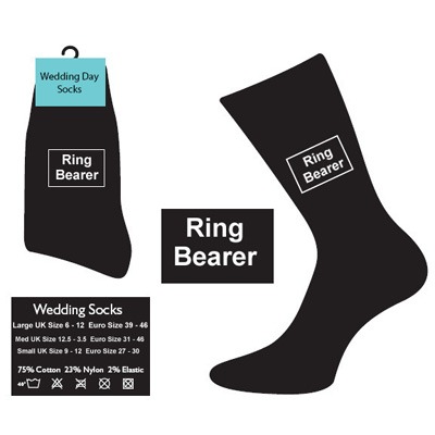 Mens Ring Bearer Socks - Formal Wedding Groomsmen Party Socks