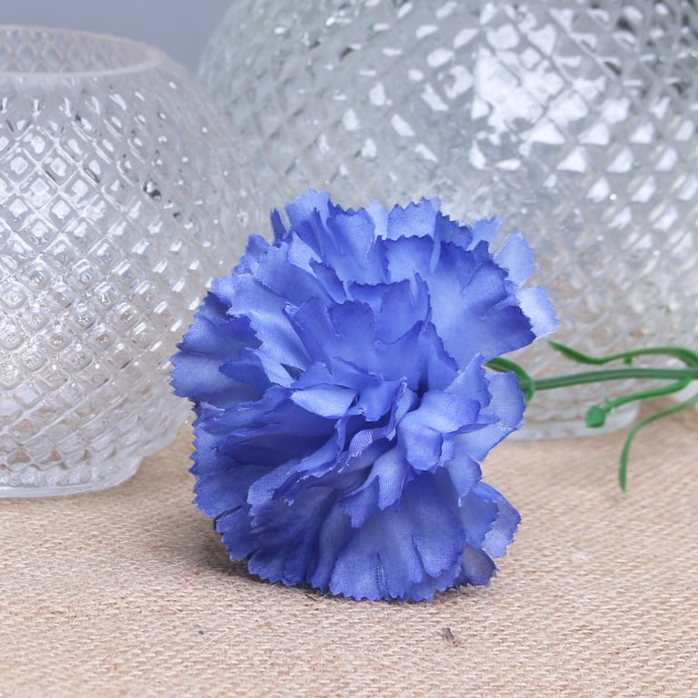 Royal Blue Carnations - 12 Stems Wedding Flowers & Decorative Arrangement