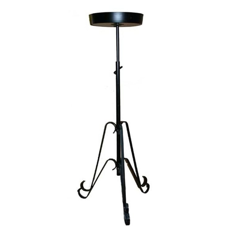 Black Telescopic Stand with Adjustable Height and Bowl Holder for Home Organization and Kitchen Storage
