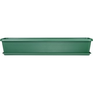 Stewart 80cm Green Terrace Trough - Large Outdoor Plant Container & Patio Planter Box