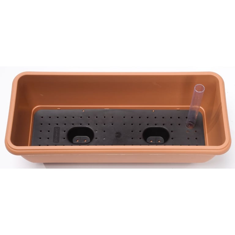 Stewart 50cm Terracotta Balconniere Trough - Outdoor Garden Planter Container