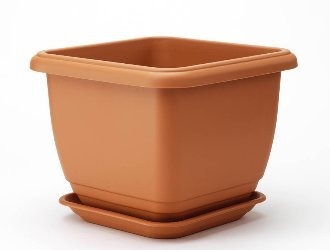 Stewart 40cm Terracotta Square Balconniere Planter - Garden Decor and Home Decoration
