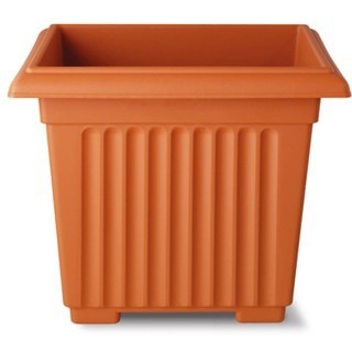 Stewart Corinthian 40cm Terracotta Square Planter - Elegant Home Decor Garden Container