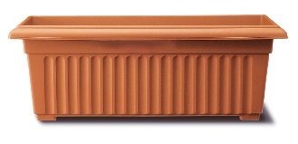 Stewart 70cm Corinthian Terracotta Planter - Ornamental Trough for Home Gardening and Outdoor Decor