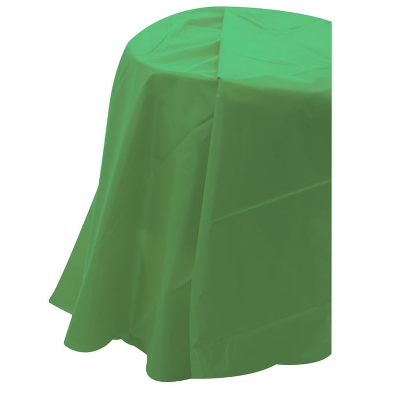 Lime Green Round Plastic Table Cover - Durable Protection for Home Decor & Kitchen Tables