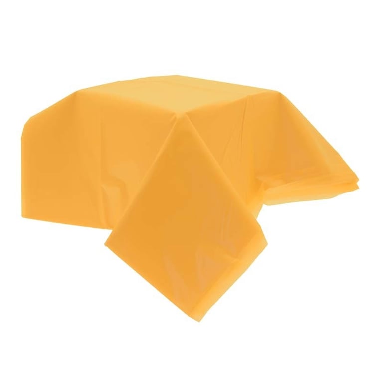 Yellow Rectangle Plastic Table Cover - Home Decor Furniture Protector and Kitchen Dining Table Protection Cover