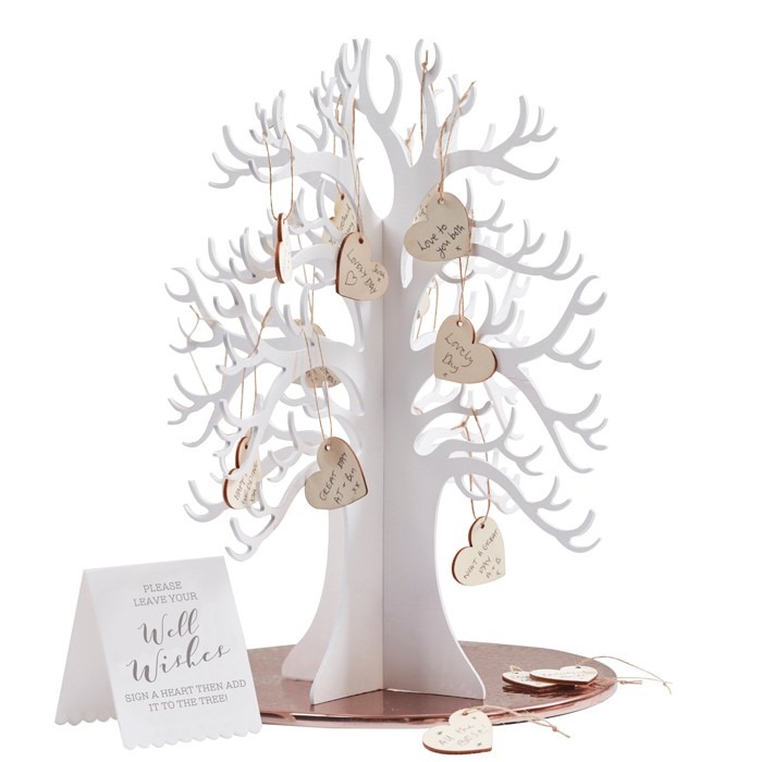 Wooden Wishing Tree Guest Book Alternative - Rustic Home Decor Personalized Wedding Favor