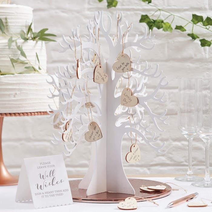 Wooden Wishing Tree Guest Book Alternative - Rustic Home Decor Personalized Wedding Favor
