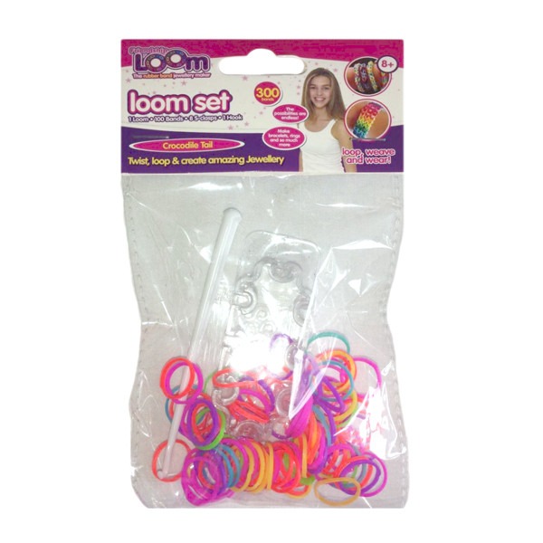Crocodile Tail Loom Set - 100 Weaving Bands & Artisan Craft Accessories for Home Decor