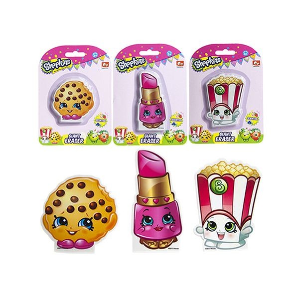 Shopkins Jumbo Eraser on Blister Card - Collectible School Supply Toy Eraser