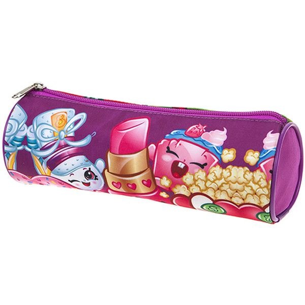 Shopkins Barrel Pencil Case - Storage Organizer for Kids School Supplies