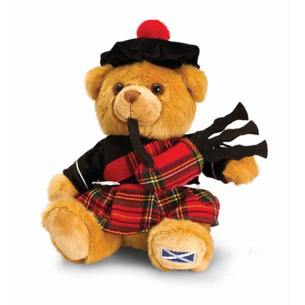 Gorgeous Highland Bear with Tartan Bonnet 25cm Plush Toy by Keel Toys