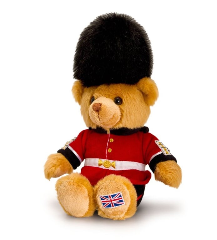 London Guardsman Bear - 15cm Vintage Military Themed Home Decor Teddy Bear