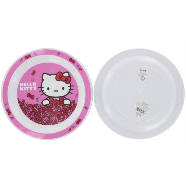 Hello Kitty 9 Melamine Children s Plate - Fun Bow Design Tableware for Kids