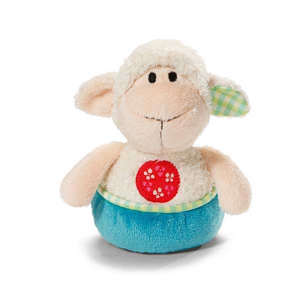 Nici Plush Lamb Rattle Toy - Soft Cuddly Baby Teether and Grabber Toy