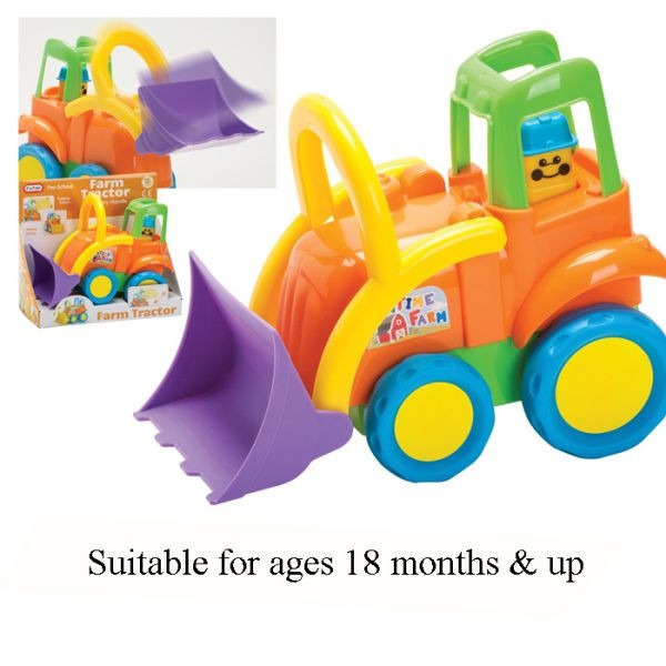 Push Along Farm Tractor - Educational Learning Toy for Toddlers