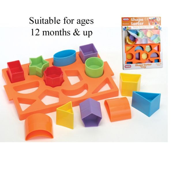 Shape Sorter Tray - Educational Playset for Toddler Development and Learning Skills