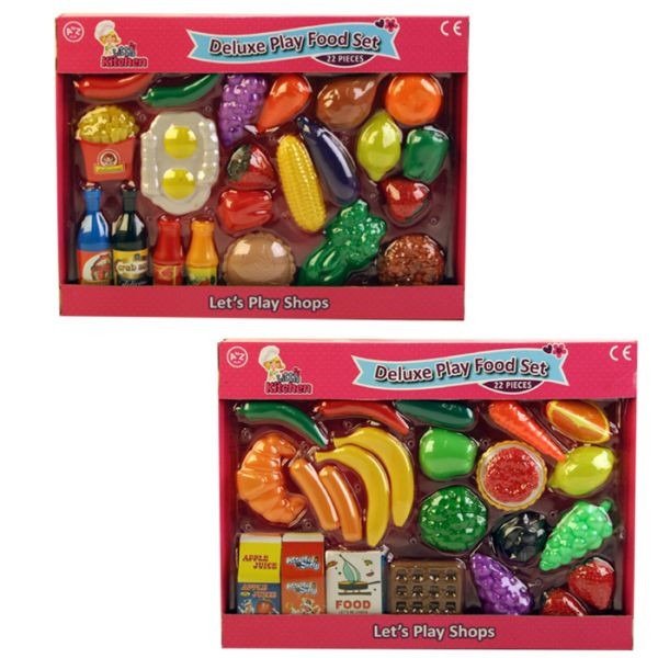 Play Food Kitchen Playset for Toddlers and Babies - 2 Assorted Designs Toy Set