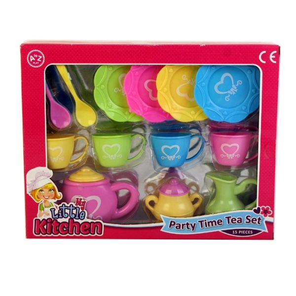Party Time Tea Set - Elegant Teacup and Saucer Set for Girls Birthday Party Decoration