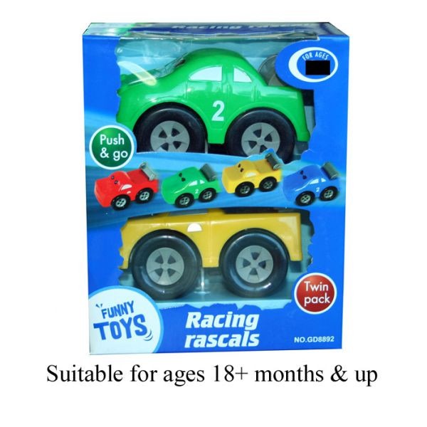 2pcs Racing Car Set by AtoZ Toys - Kids Racing Car Toy Set