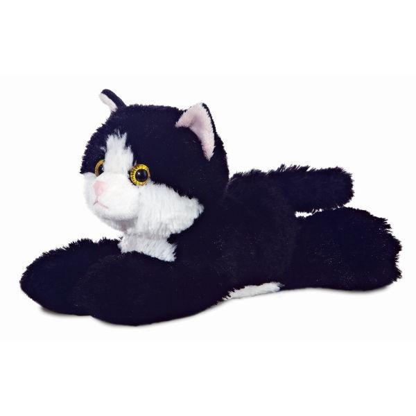 Maynard 8inch Black & White Cat Toy - Indoor Cat Entertainment with Catnip Mouse