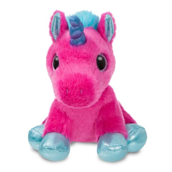 7 Inch Sparkle Tales Starlight Hot Pink Unicorn Figurine - Home Decor and Toy