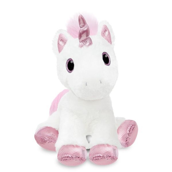 Aurora 12 Inch White Unicorn Soft Toy - Princess Themed Plush Toy
