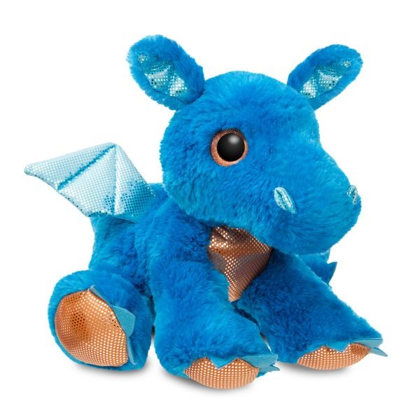 Sparkle Tales 12 Inch Blue Dragon Soft Toy by Aurora - Perfect Bedtime Companion for Kids