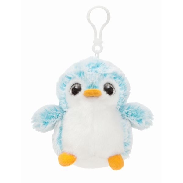 Aurora Soft Toy Pom Pom Backpack Clip - Blue Decorative Accessory for Kids Backpacs