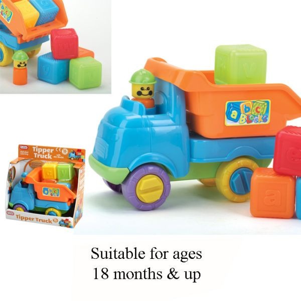 Tipper Truck Construction Toy Set with Blocks - Educational Home Building Kit for Kids