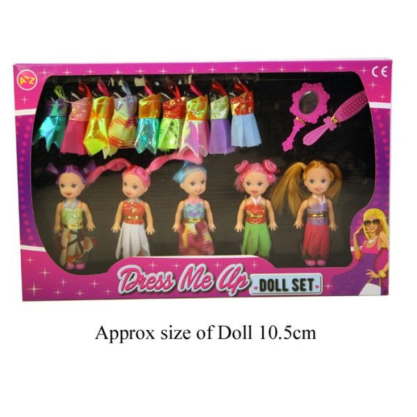Best Friends Doll Set 5pcs Collectible Girls Dolls Toy Set