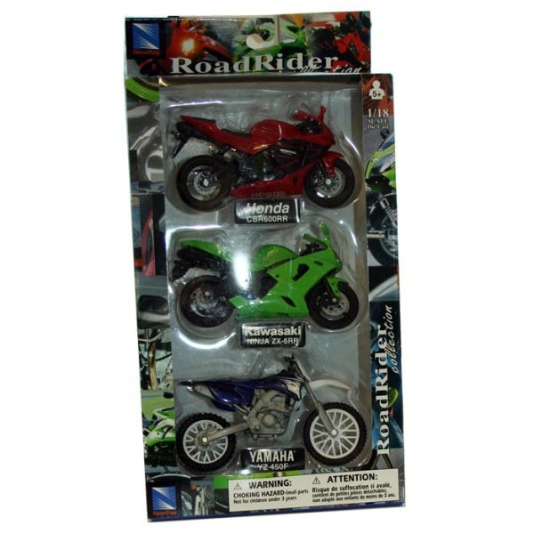 AtoZ Toys 1/18 Scale Motorbike Toy Set - Collectible D C Model for Kids
