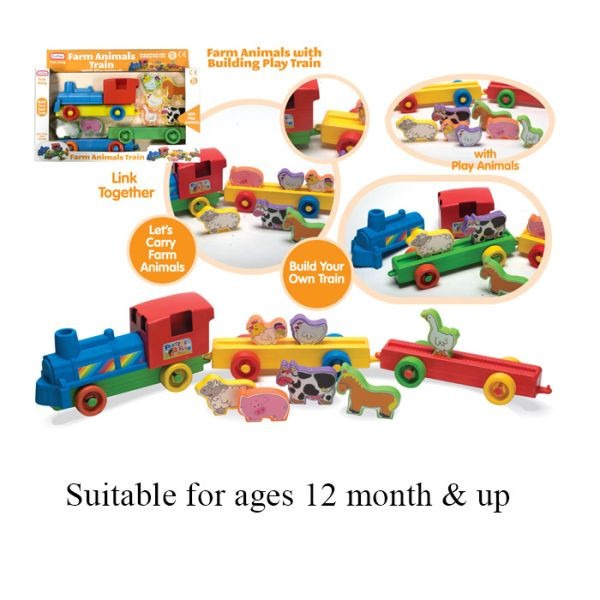 AtoZ Toys Farm Train Set 55210 - Educational Toy Train Set for Kids