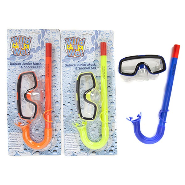 Deluxe Junior Mask & Snorkel Set - Perfect Starter Kit for Kids Underwater Exploration