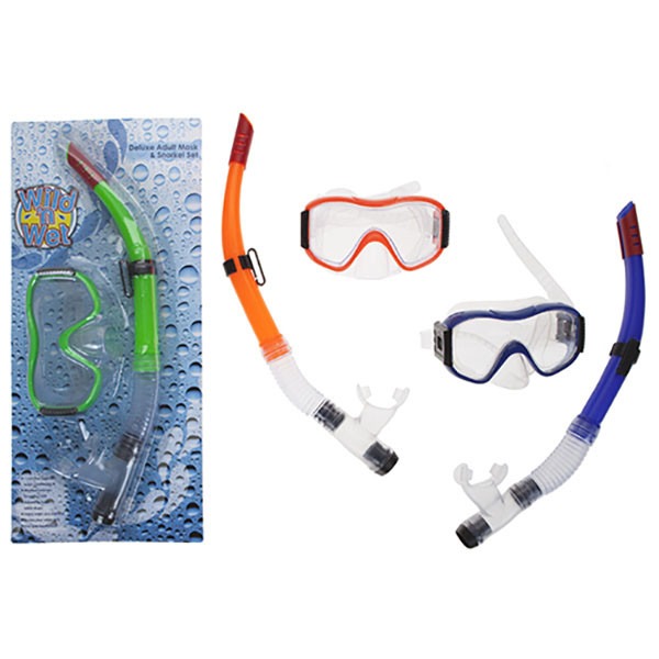Deluxe Adult Full Face Snorkeling Mask & Snorkel Set - Durable and Leak-Free Underwater Breathing Apparatus for Scuba Diving and Snorkeling