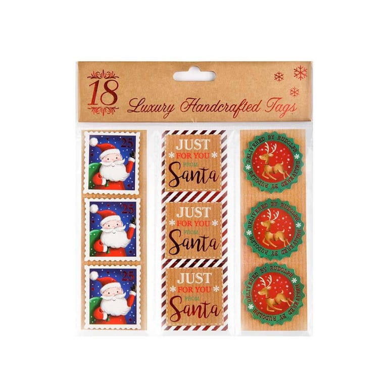 Traditional Christmas Gift Tags - 18 Festive Ornaments for Home Decor
