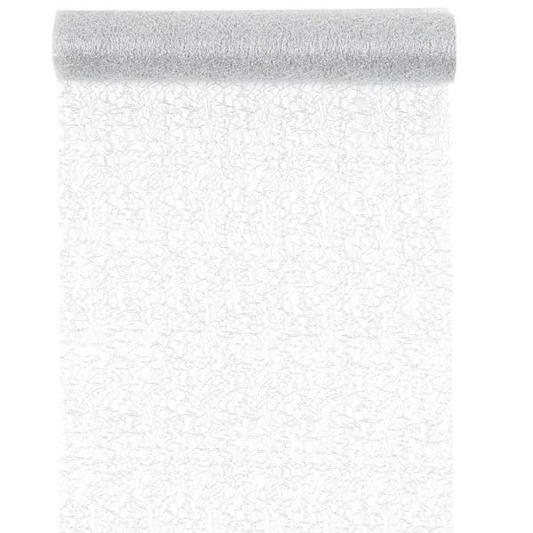 Silver Fishnet Table Runner - Elegant Home Decor Accessory with Modern Kitchen Design