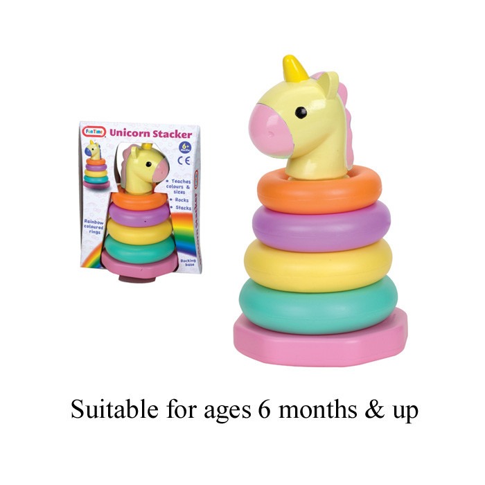 Una The Unicorn Stacker - Colorful Educational Toy for Toddlers and Kids, Develops Fine Motor Skills and Problem-Solving Abilities