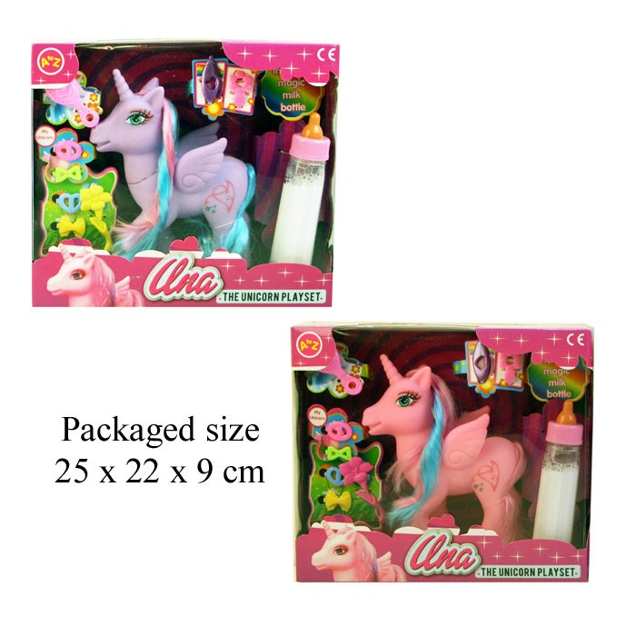 Una The Unicorn Playset - Assorted Unicorns for Home Decor and Kids Playtime Fun