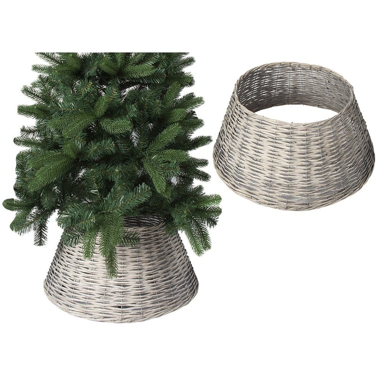 Grey Willow Christmas Tree Skirt - Festive Home Decor for Holiday Season