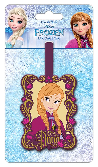 Frozen Anna Character Luggage Tag - Disney Princess Travel Accessory