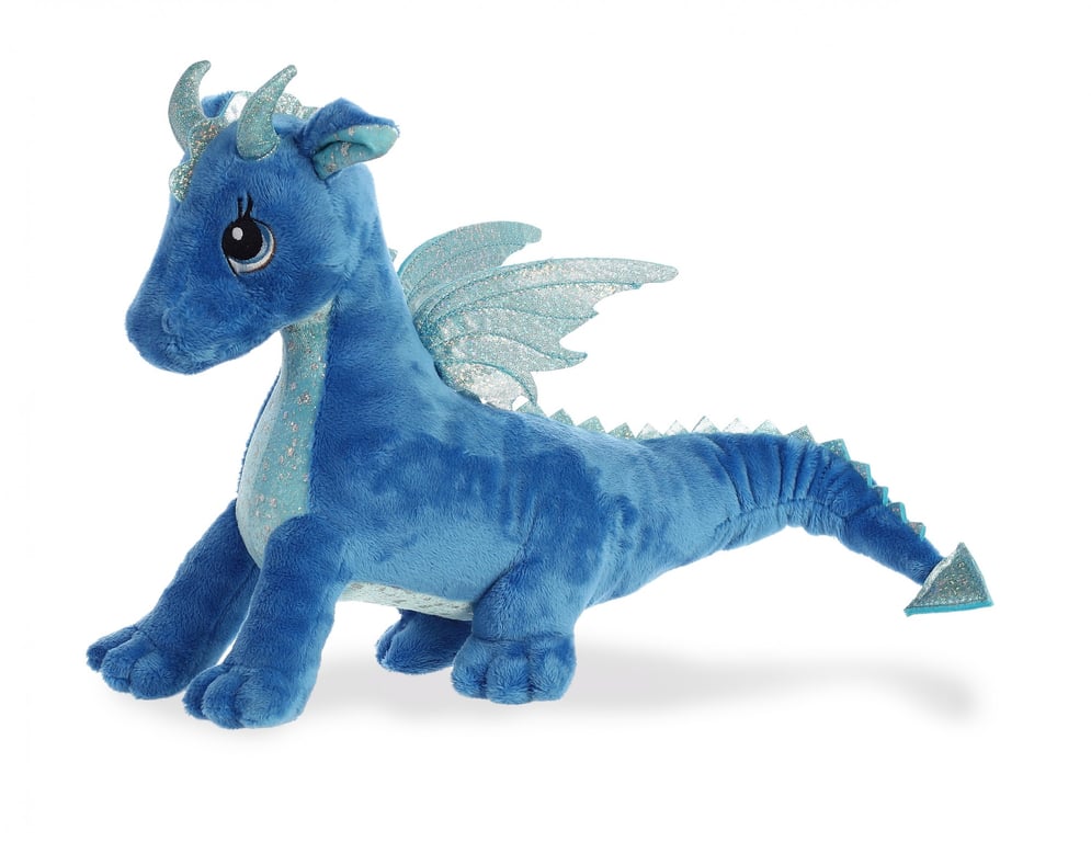 Indigo Blue Sparkle Tales Dragon Statue - Elegant Home Decor Accent